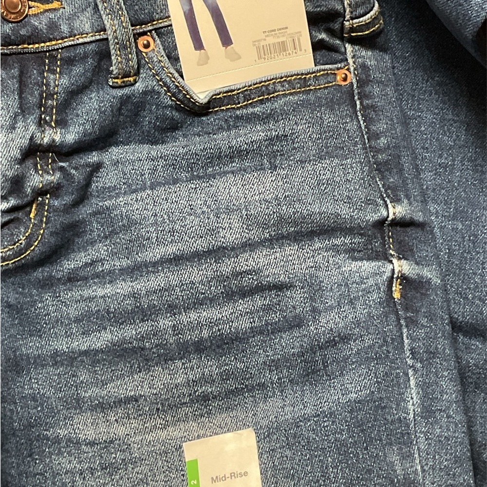 NWT TIME & TRU MID-RISE STRAIGHT LEG JEANS SIZE 2 - Picture 3 of 3